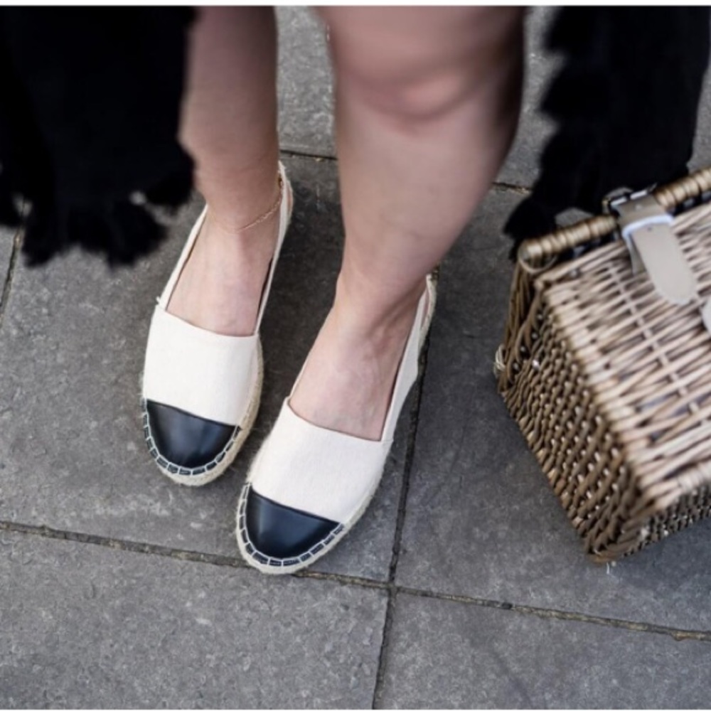 Pegabo Nude & Black Espadrilles